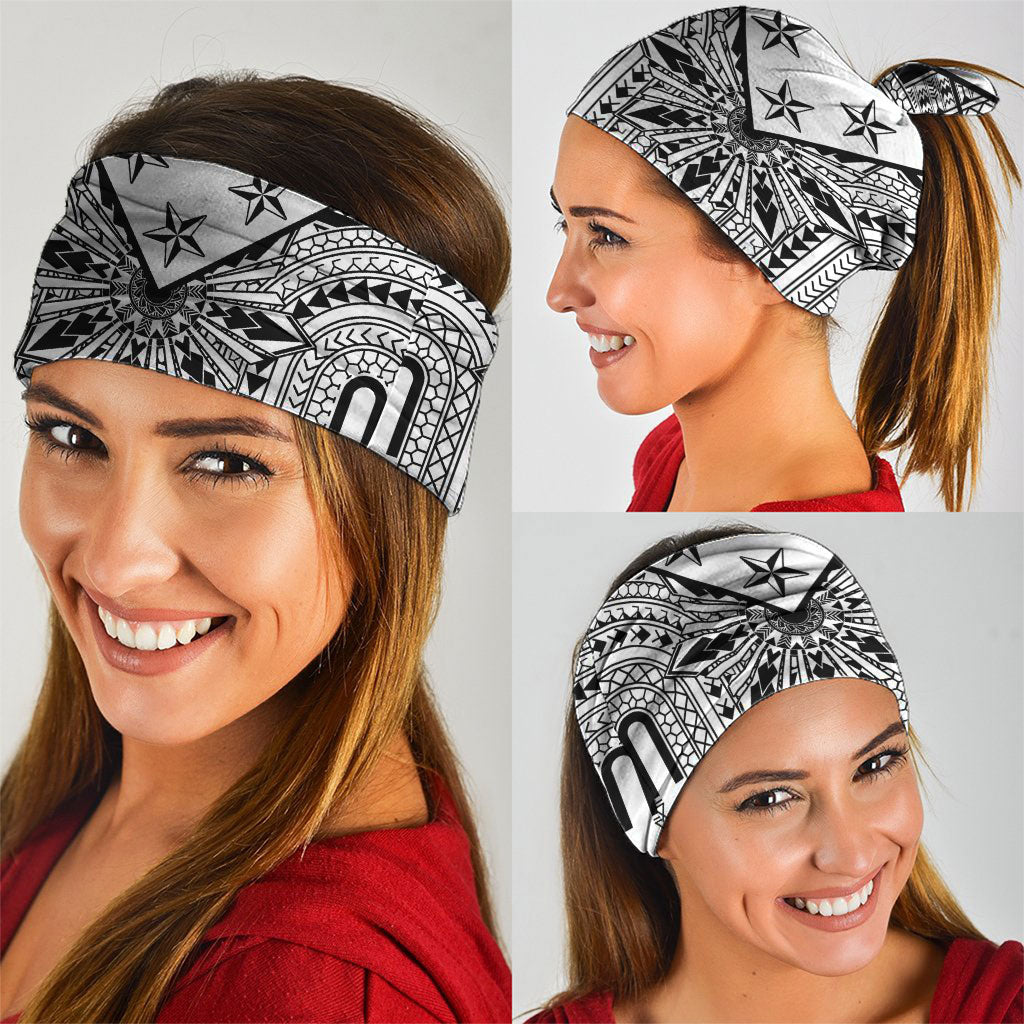 White Philippines Sun Star Neck Gaiter Igorot Tribal Inspiration LT05 - Polynesian Pride