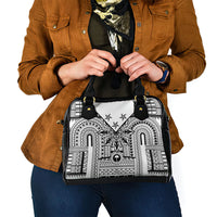 White Philippines Sun Star Shoulder Handbag Igorot Tribal Inspiration LT05 - Polynesian Pride