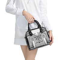 White Philippines Sun Star Shoulder Handbag Igorot Tribal Inspiration LT05 - Polynesian Pride