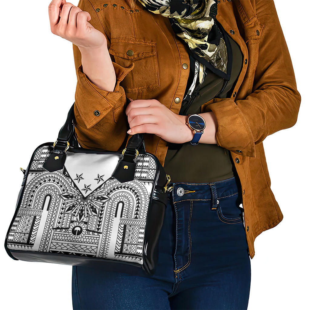 White Philippines Sun Star Shoulder Handbag Igorot Tribal Inspiration LT05 - Polynesian Pride