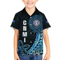 Personalized Northern Mariana Islands 78th Liberation Day Family Matching Off The Shoulder Long Sleeve Dress and Hawaiian Shirt LT05 Son's Shirt Blue - Polynesian Pride