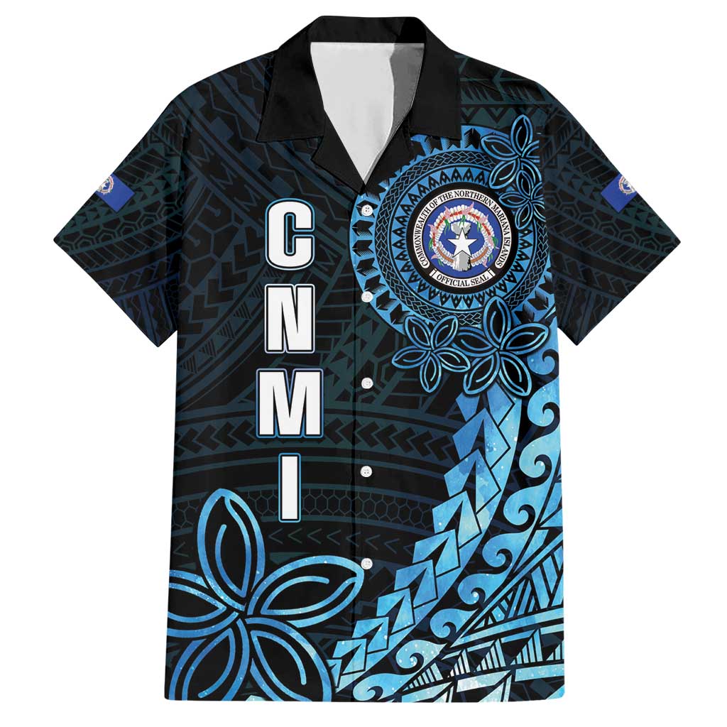 Personalized Northern Mariana Islands 78th Liberation Day Family Matching Short Sleeve Bodycon Dress and Hawaiian Shirt LT05 Dad's Shirt - Short Sleeve Blue - Polynesian Pride