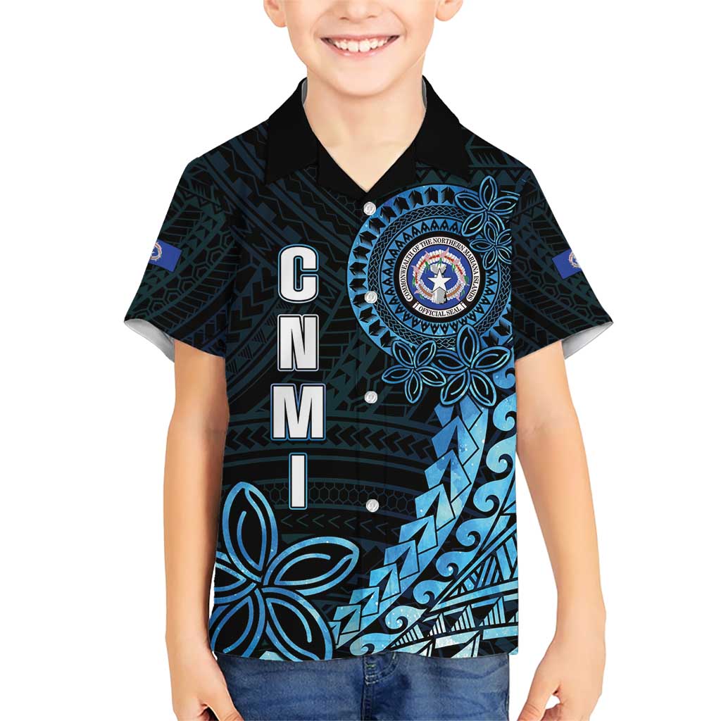 Personalized Northern Mariana Islands 78th Liberation Day Family Matching Short Sleeve Bodycon Dress and Hawaiian Shirt LT05 Son's Shirt Blue - Polynesian Pride