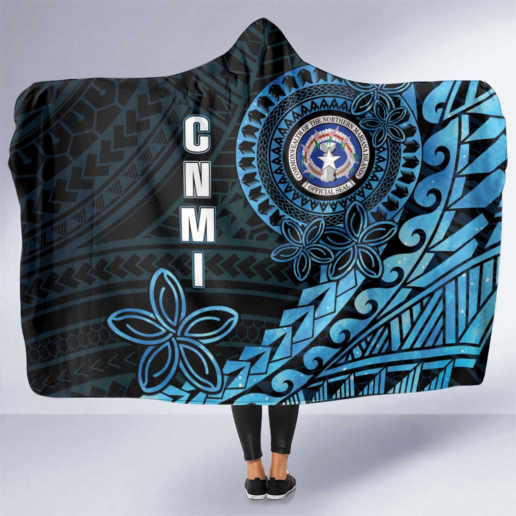 Northern Mariana Islands 78th Liberation Day Hooded Blanket LT05 One Size Blue - Polynesian Pride