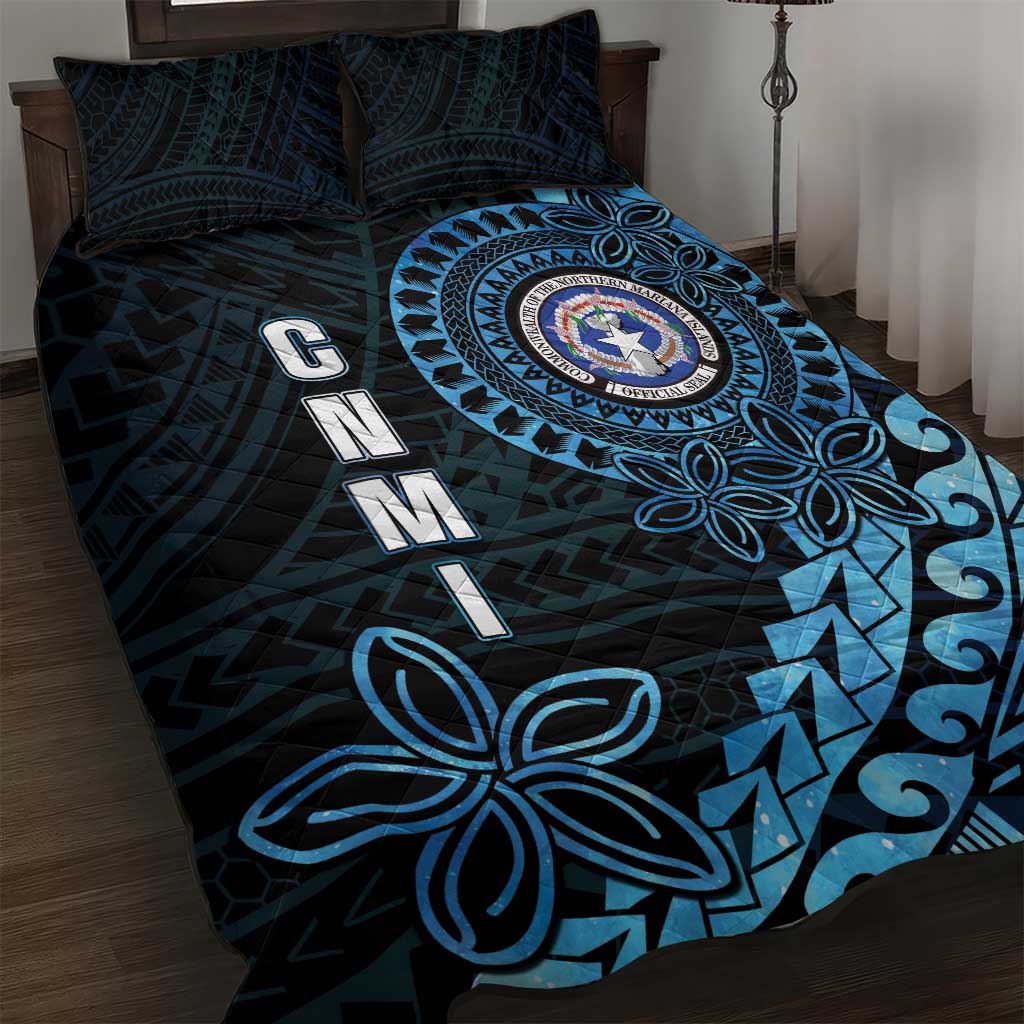 Northern Mariana Islands 78th Liberation Day Quilt Bed Set LT05 Blue - Polynesian Pride