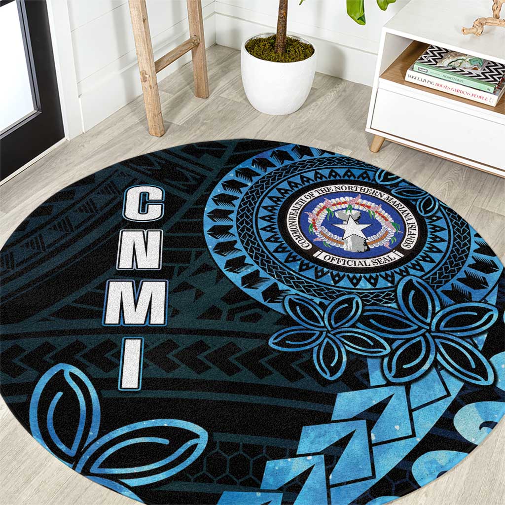 Northern Mariana Islands 78th Liberation Day Round Carpet LT05 Blue - Polynesian Pride