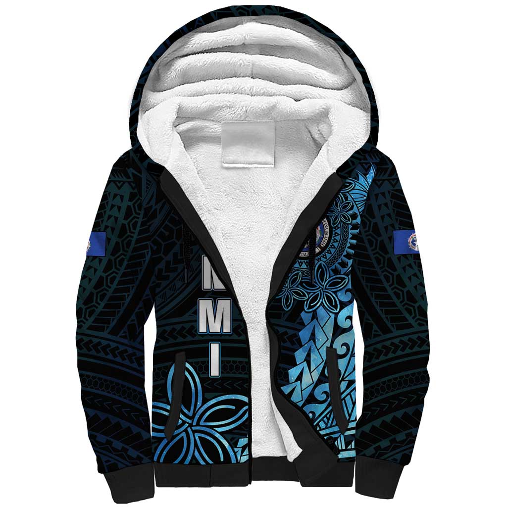 Personalized Northern Mariana Islands 78th Liberation Day Sherpa Hoodie LT05 Unisex Blue - Polynesian Pride