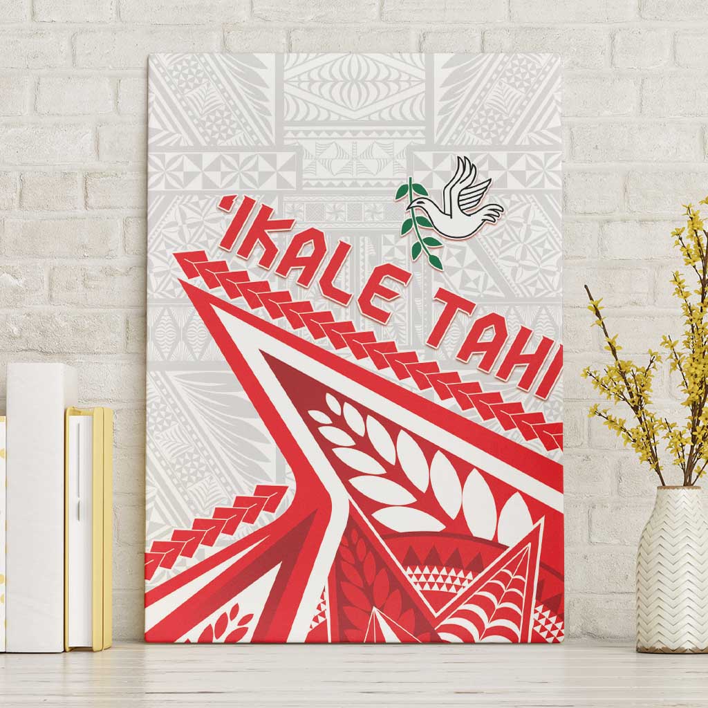 Tonga Rugby 2024 Pacific Canvas Wall Art Go Ikale Tahi LT05 Without Frame White - Polynesian Pride