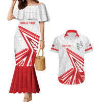 Custom Tonga Rugby 2024 Pacific Couples Matching Mermaid Dress and Hawaiian Shirt Go Ikale Tahi