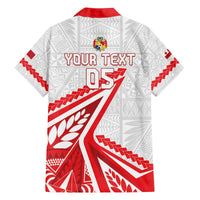 Custom Tonga Rugby 2024 Pacific Family Matching Off The Shoulder Long Sleeve Dress and Hawaiian Shirt Go Ikale Tahi LT05 - Polynesian Pride