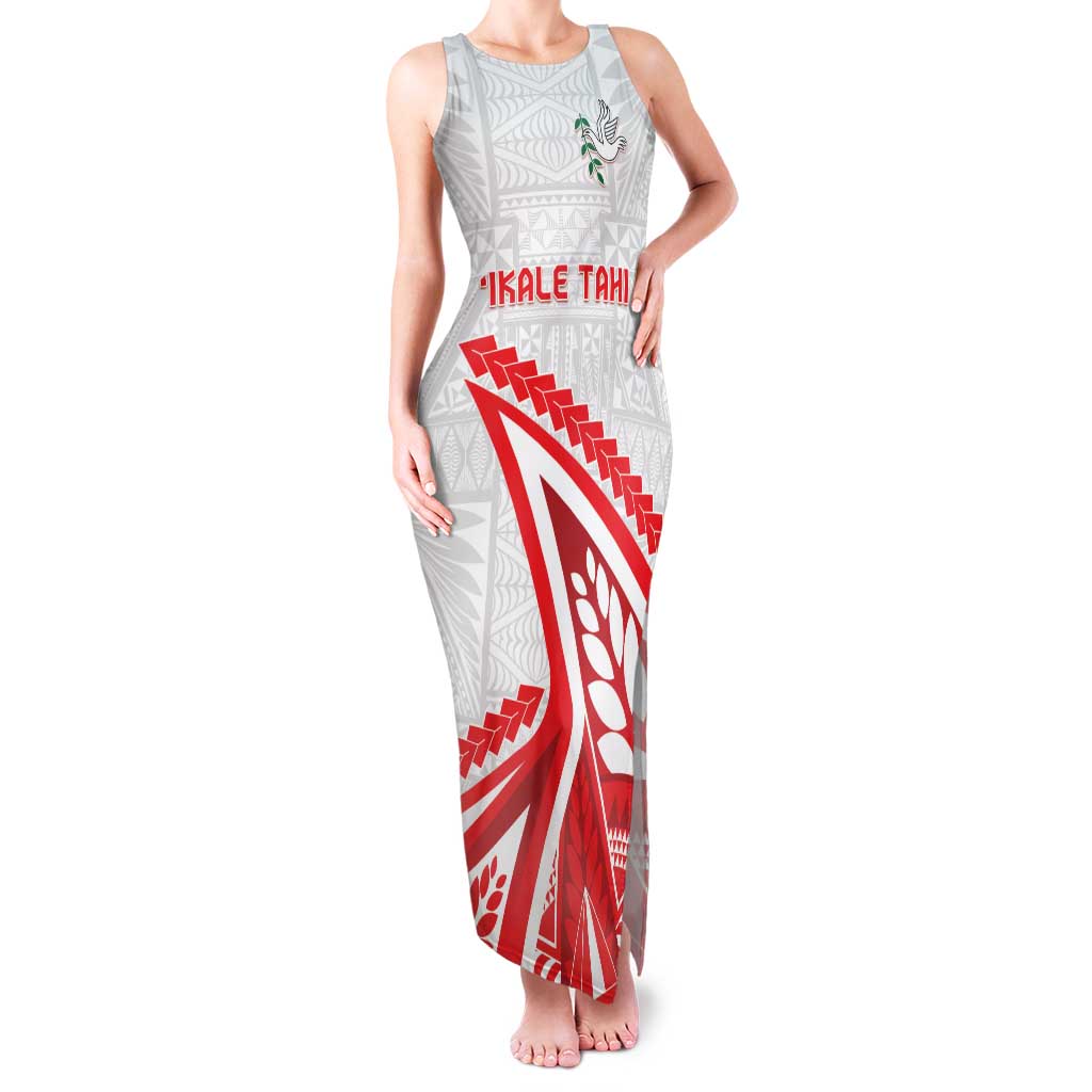 Custom Tonga Rugby 2024 Pacific Family Matching Tank Maxi Dress and Hawaiian Shirt Go Ikale Tahi