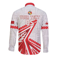 Custom Tonga Rugby 2024 Pacific Long Sleeve Button Shirt Go Ikale Tahi LT05 - Polynesian Pride