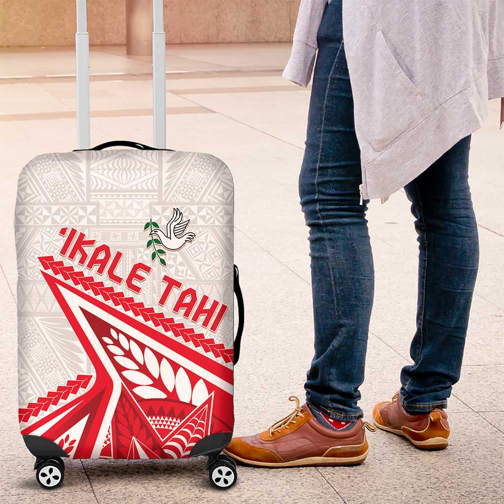 Tonga Rugby 2024 Pacific Luggage Cover Go Ikale Tahi LT05 White - Polynesian Pride