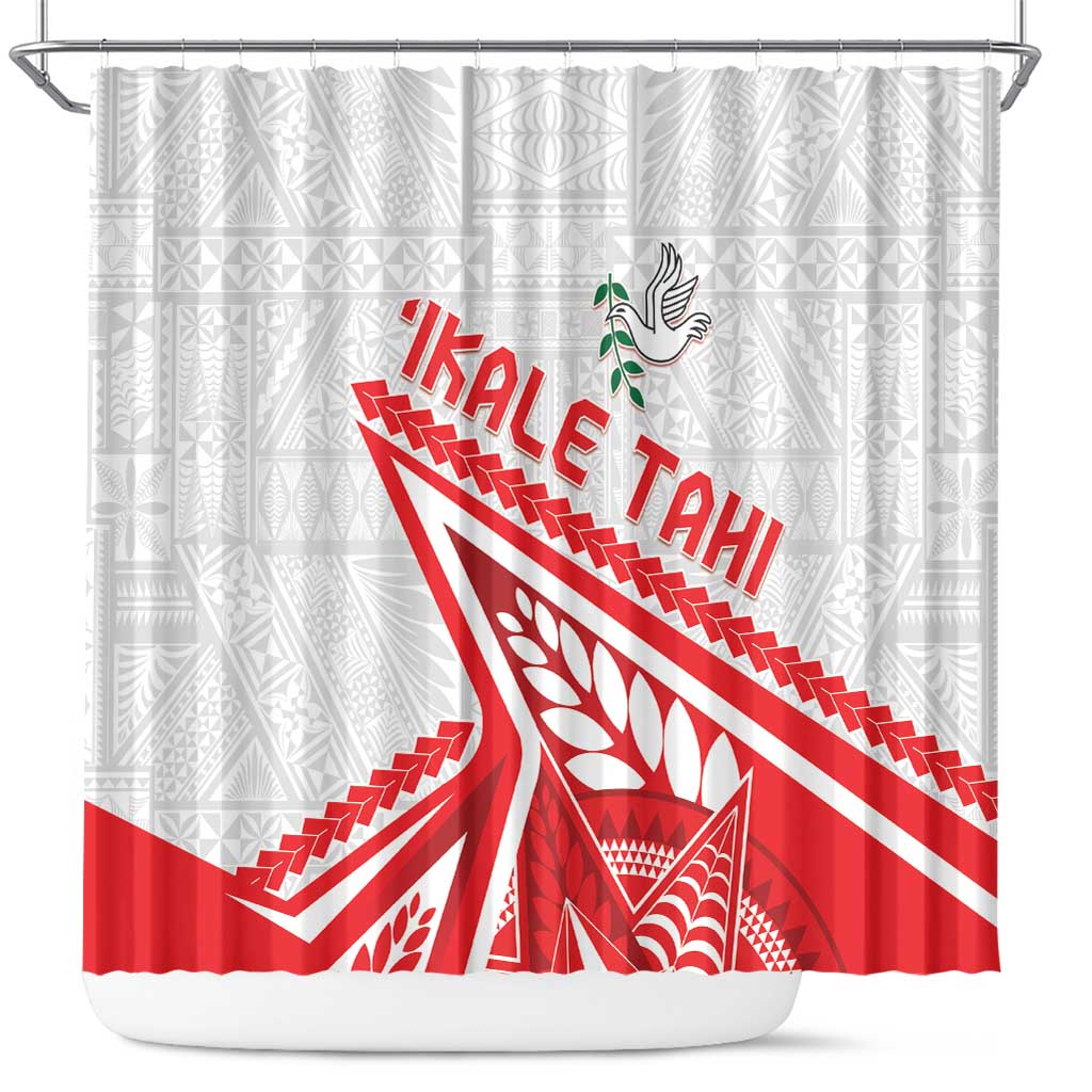 Tonga Rugby 2024 Pacific Shower Curtain Go Ikale Tahi LT05 White - Polynesian Pride