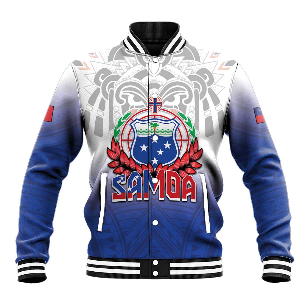 Custom Samoa Rugby 2024 Pacific Baseball Jacket Go Manu Samoa LT05 Unisex Blue - Polynesian Pride