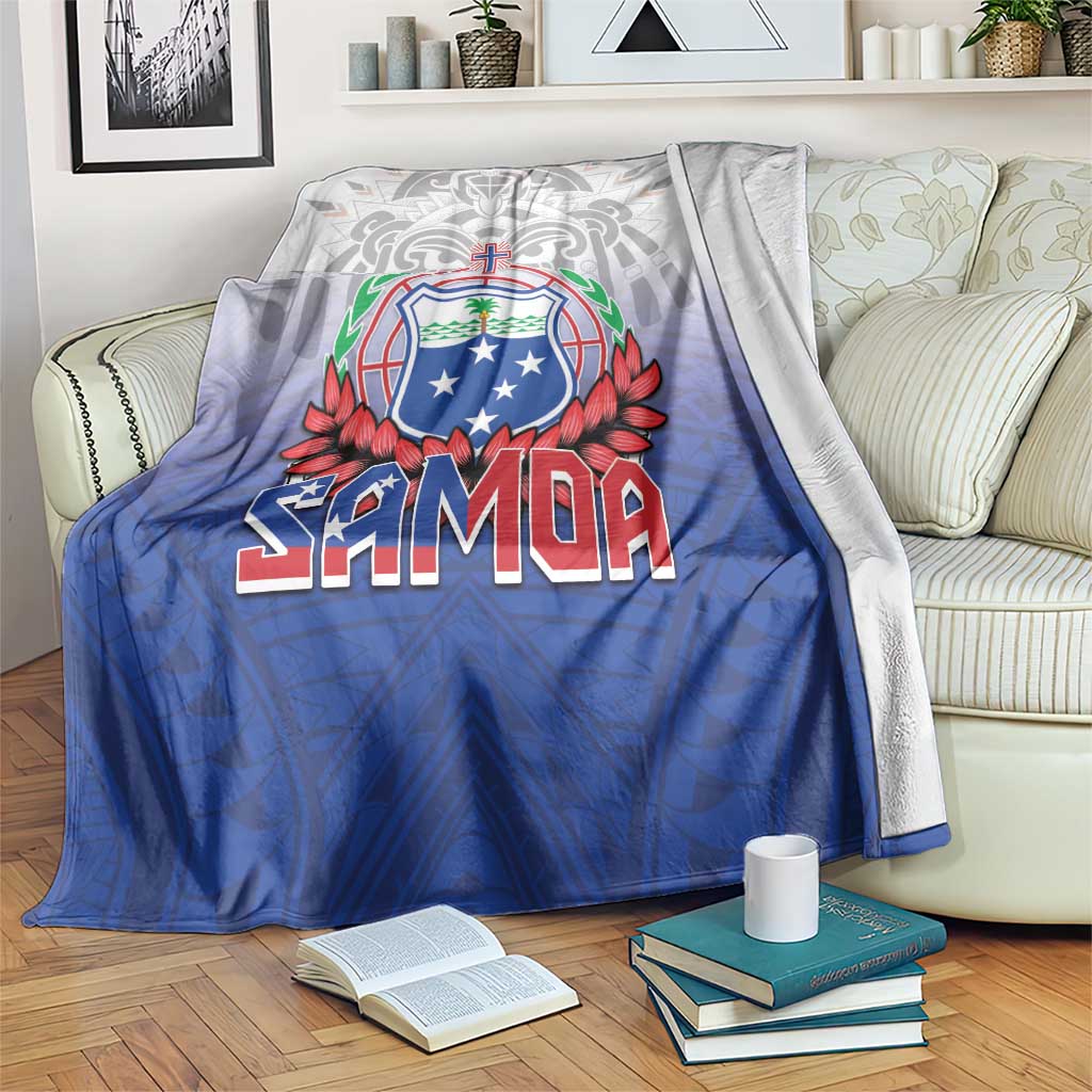Samoa Rugby 2024 Pacific Blanket Go Manu Samoa LT05 Blue - Polynesian Pride