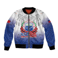 Custom Samoa Rugby 2024 Pacific Bomber Jacket Go Manu Samoa LT05 Unisex Blue - Polynesian Pride