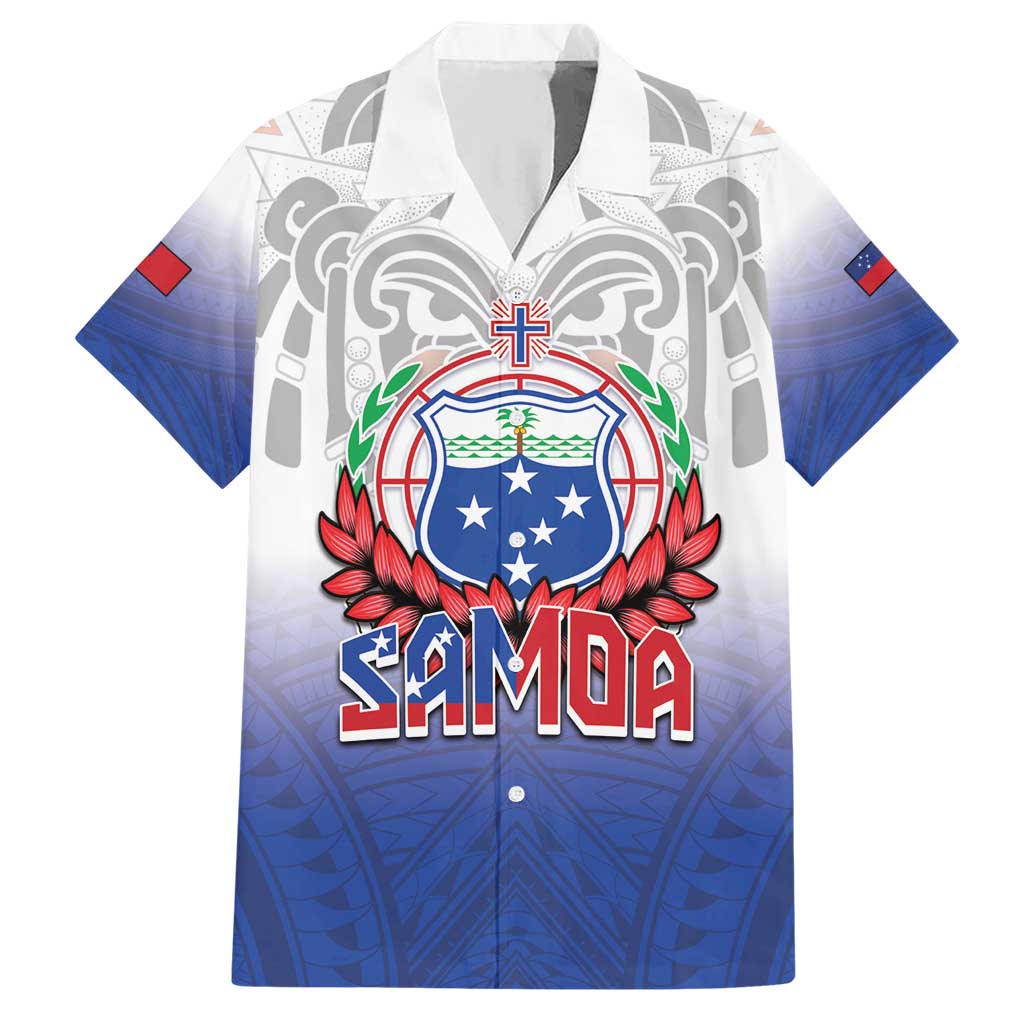 Custom Samoa Rugby 2024 Pacific Hawaiian Shirt Go Manu Samoa LT05 Blue - Polynesian Pride