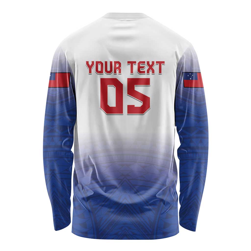Custom Samoa Rugby 2024 Pacific Long Sleeve Shirt Go Manu Samoa LT05 - Polynesian Pride