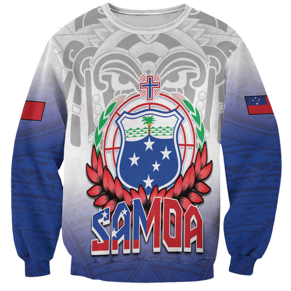 Custom Samoa Rugby 2024 Pacific Sweatshirt Go Manu Samoa LT05 Unisex Blue - Polynesian Pride