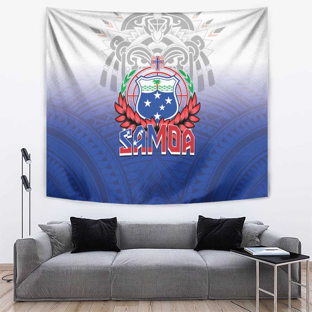 Samoa Rugby 2024 Pacific Tapestry Go Manu Samoa LT05 Blue - Polynesian Pride
