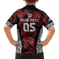 Custom Flying Fijians Rugby 2024 Pacific Family Matching Short Sleeve Bodycon Dress and Hawaiian Shirt Go Fiji LT05 - Polynesian Pride