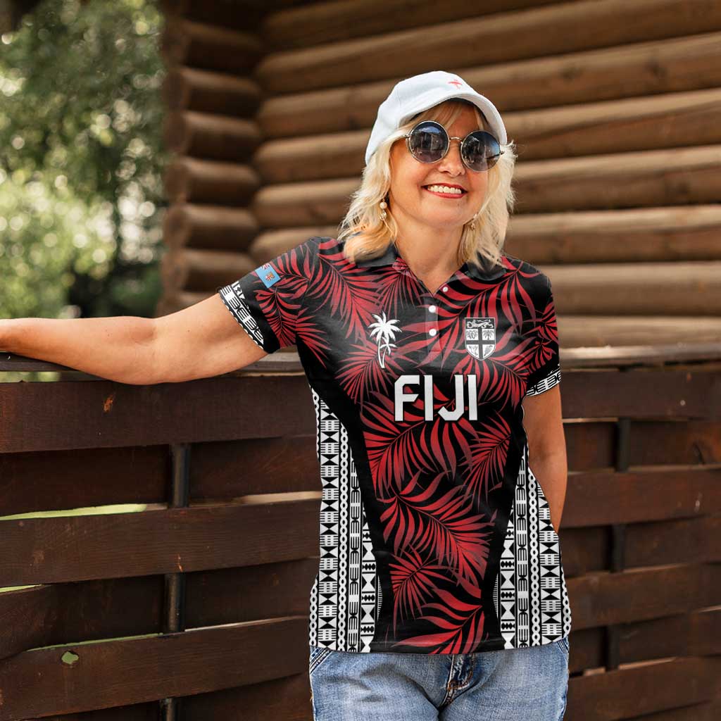 Custom Flying Fijians Rugby 2024 Pacific Women Polo Shirt Go Fiji