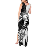 Custom New Zealand And Fiji Rugby 2024 Tank Maxi Dress Maori Kiwi With Fijian Palm Tree