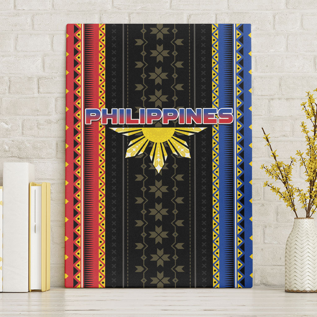 Philippines Filipinos Canvas Wall Art Igorot Tribal Inspiration Pattern Style LT05 Without Frame Black - Polynesian Pride