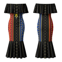 Personalised Philippines Filipinos Couples Matching Mermaid Dress and Hawaiian Shirt Igorot Tribal Inspiration Pattern Style