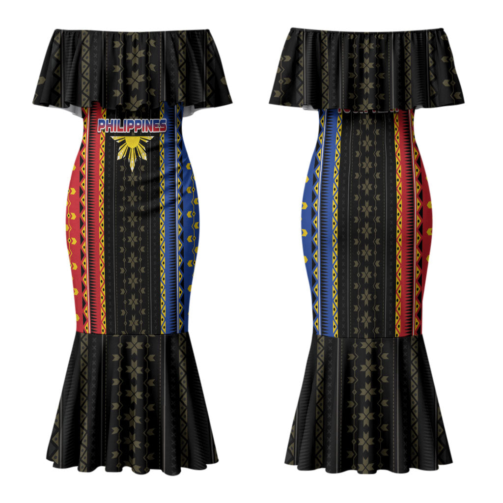 Personalised Philippines Filipinos Family Matching Mermaid Dress and Hawaiian Shirt Igorot Tribal Inspiration Pattern Style