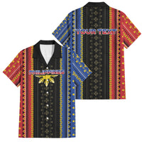 Personalised Philippines Filipinos Family Matching Off The Shoulder Long Sleeve Dress and Hawaiian Shirt Igorot Tribal Inspiration Pattern Style
