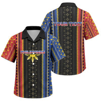 Personalised Philippines Filipinos Family Matching Off The Shoulder Long Sleeve Dress and Hawaiian Shirt Igorot Tribal Inspiration Pattern Style