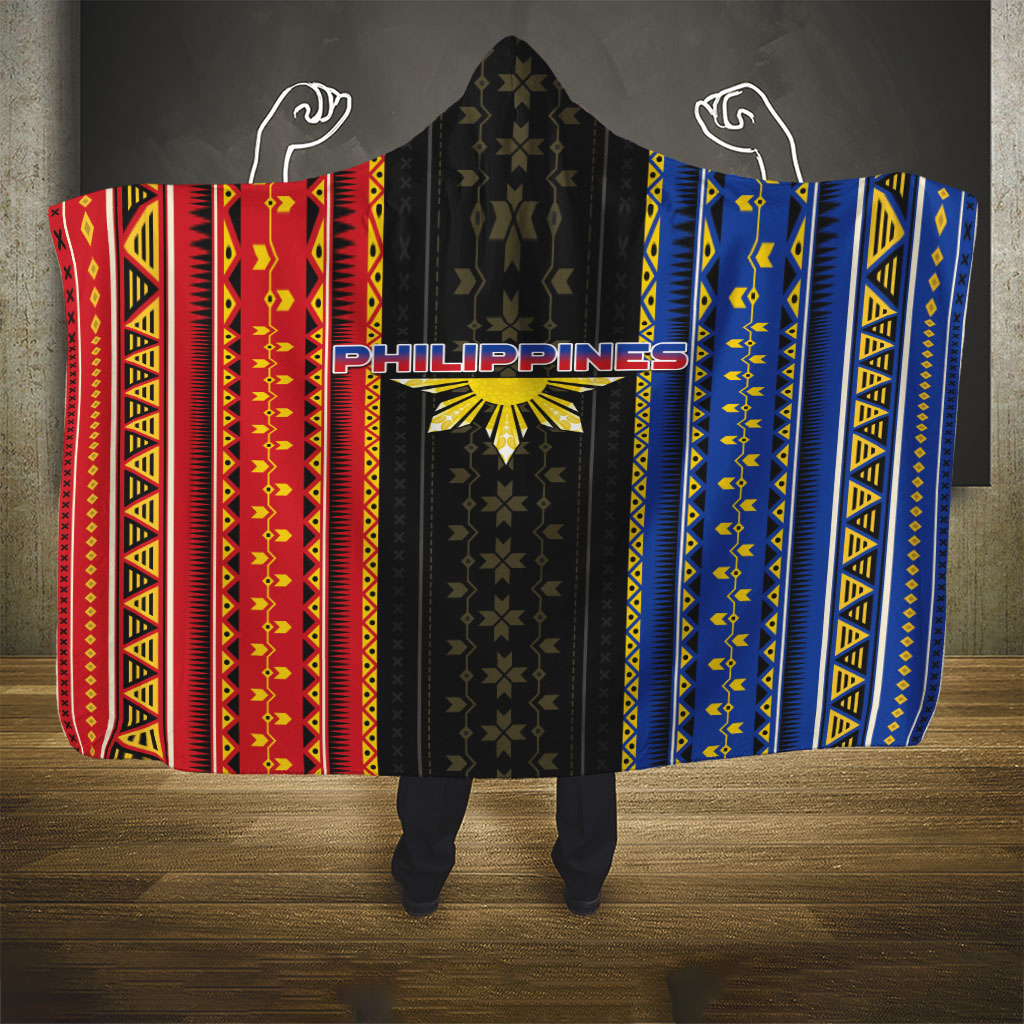 Philippines Filipinos Hooded Blanket Igorot Tribal Inspiration Pattern Style
