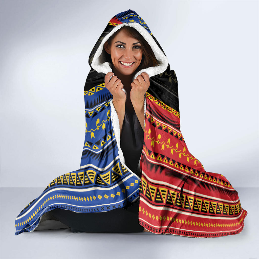 Philippines Filipinos Hooded Blanket Igorot Tribal Inspiration Pattern Style