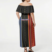 Personalised Philippines Filipinos Off Shoulder Maxi Dress Igorot Tribal Inspiration Pattern Style