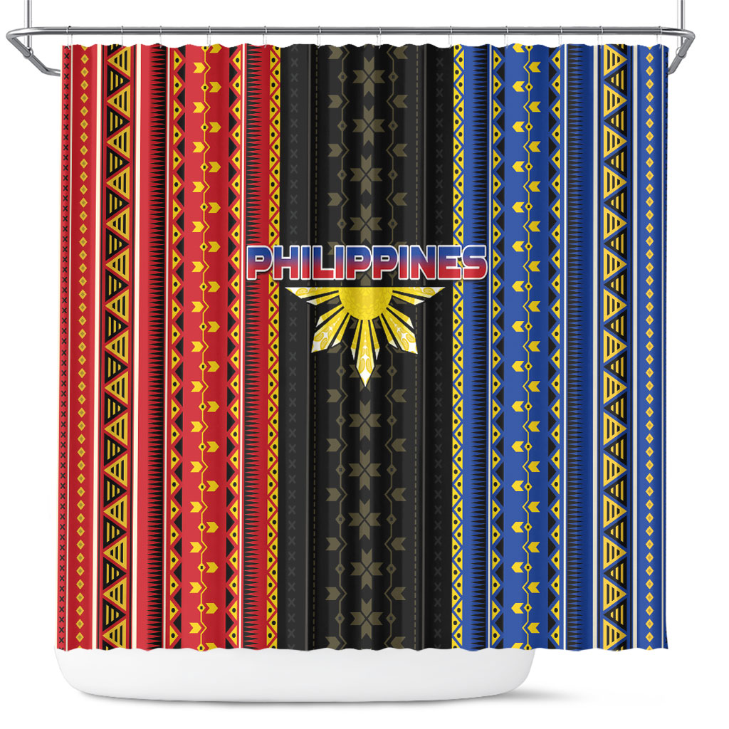 Philippines Filipinos Shower Curtain Igorot Tribal Inspiration Pattern Style