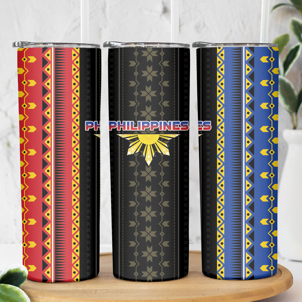 Philippines Filipinos Skinny Tumbler Igorot Tribal Inspiration Pattern Style
