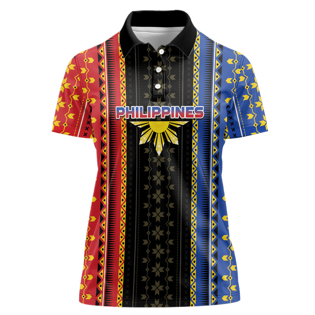Personalised Philippines Filipinos Women Polo Shirt Igorot Tribal Inspiration Pattern Style