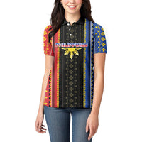 Personalised Philippines Filipinos Women Polo Shirt Igorot Tribal Inspiration Pattern Style