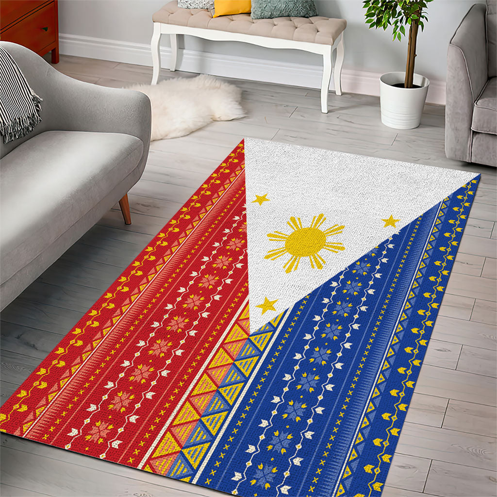 Philippines Sun Area Rug Igorot Tribal Inspiration