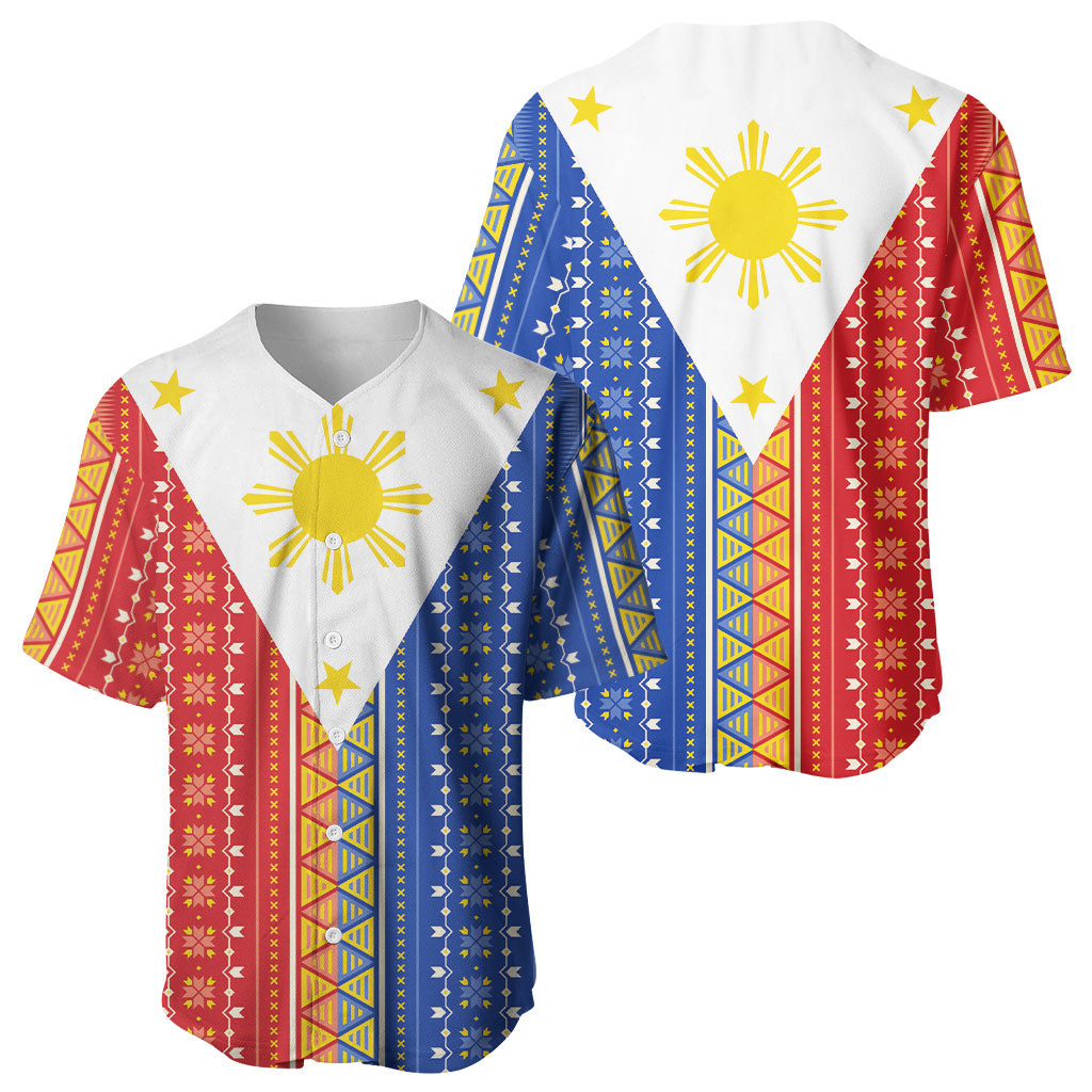 Philippines Sun Baseball Jersey Igorot Tribal Inspiration