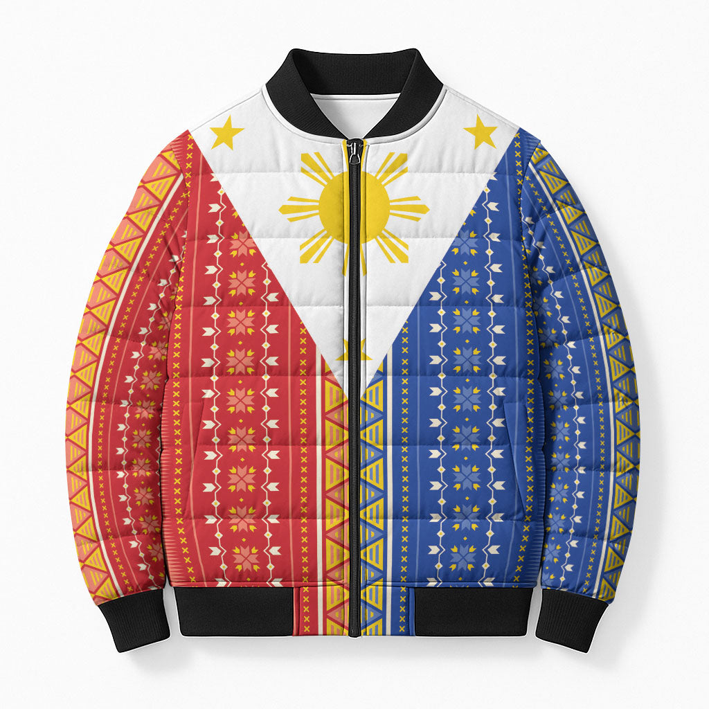 Philippines Sun Bomber Puffer Jacket Igorot Tribal Inspiration