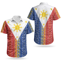 Philippines Sun Couples Matching Off The Shoulder Long Sleeve Dress and Hawaiian Shirt Igorot Tribal Inspiration