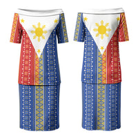 Philippines Sun Family Matching Puletasi and Hawaiian Shirt Igorot Tribal Inspiration