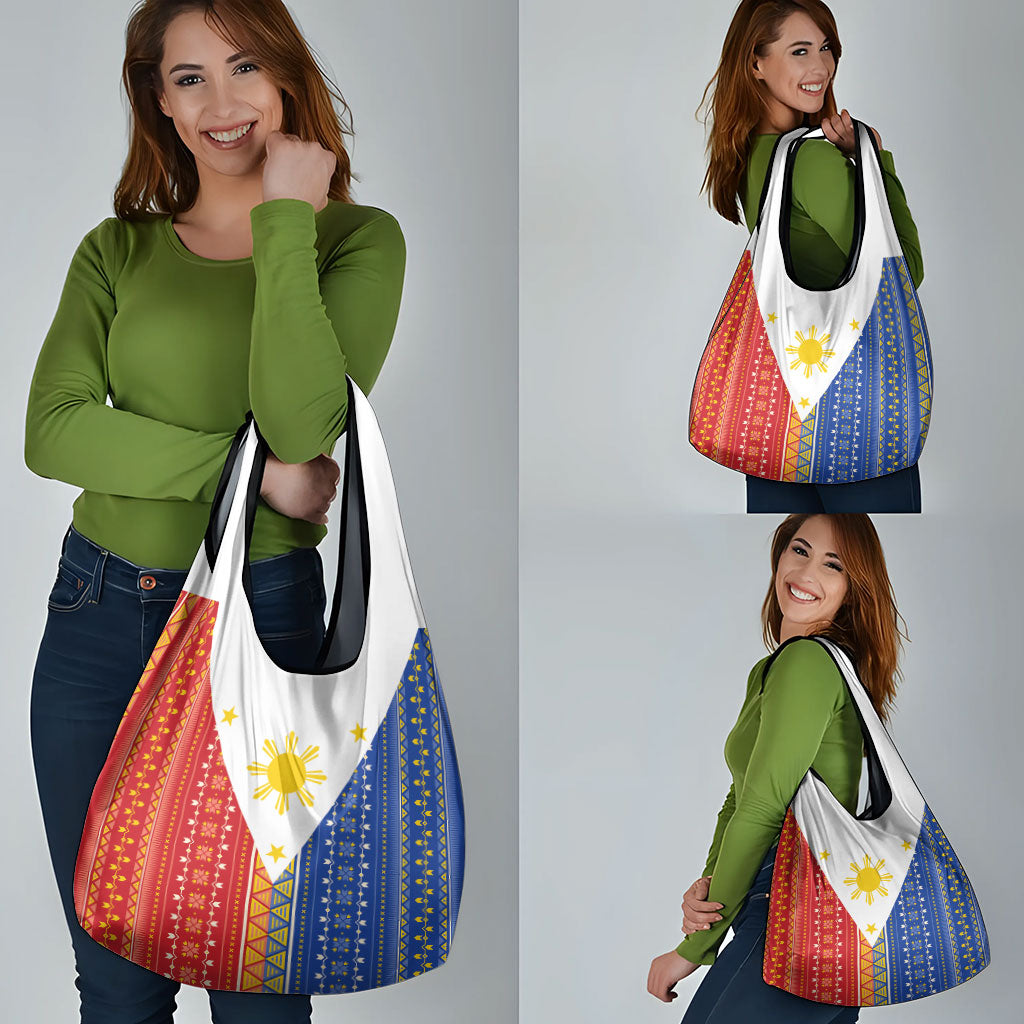 Philippines Sun Grocery Bag Igorot Tribal Inspiration