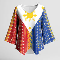 Philippines Sun Kimono Sleeve Blouse Igorot Tribal Inspiration
