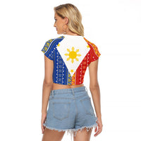 Philippines Sun Raglan Cropped T Shirt Igorot Tribal Inspiration