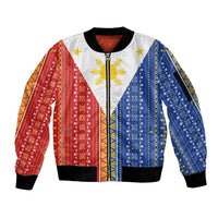 Philippines Sun Sleeve Zip Bomber Jacket Igorot Tribal Inspiration