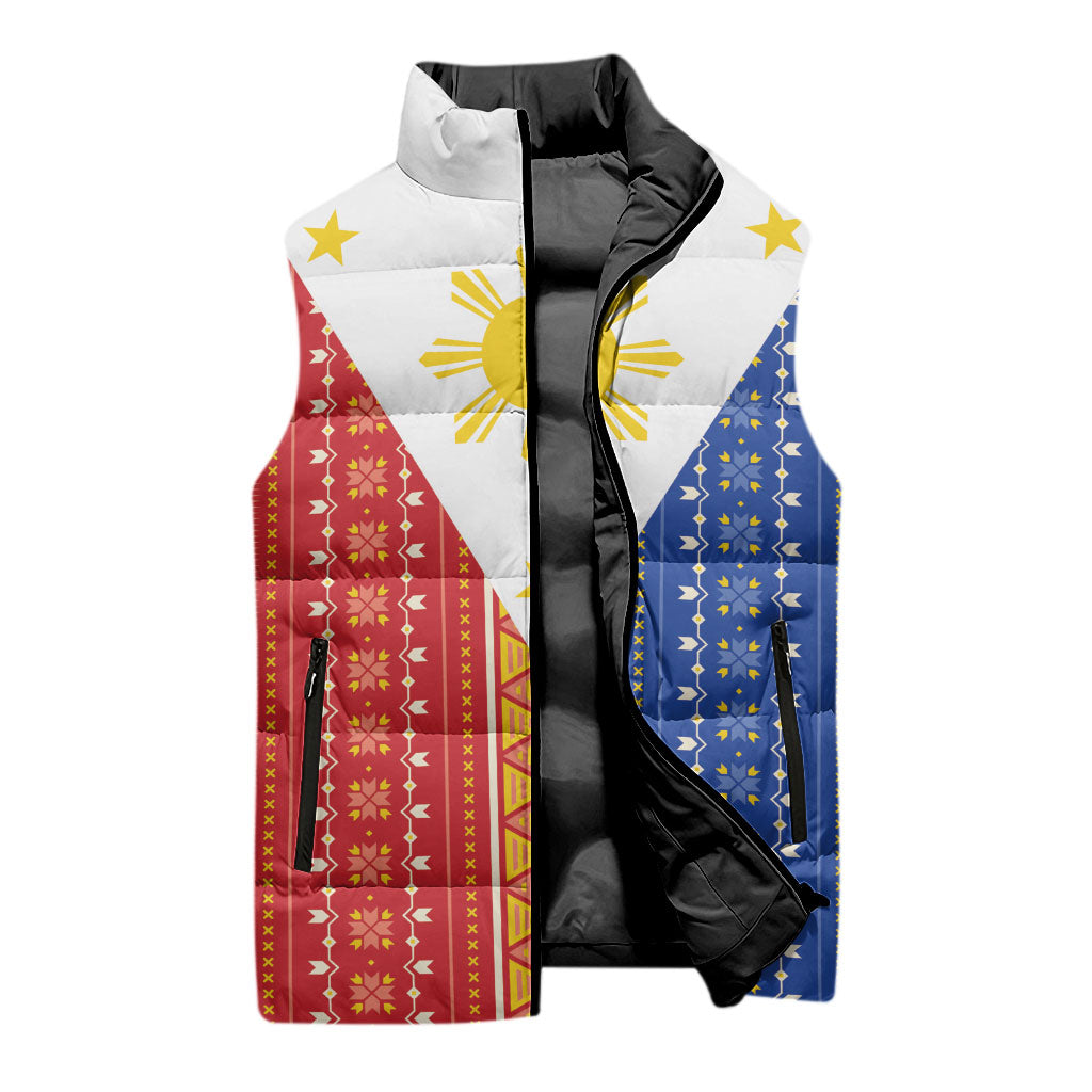 Philippines Sun Sleeveless Puffer Jacket Igorot Tribal Inspiration